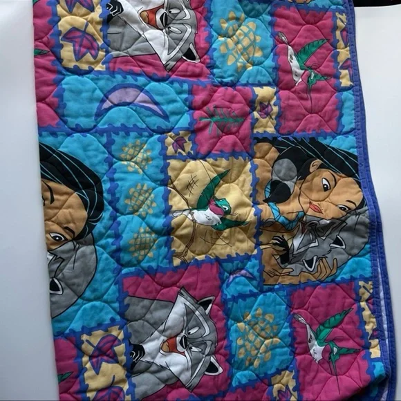 Vintage Disney Pocahontas Crib / Toddler Bedding Set - Picture 8 of 9